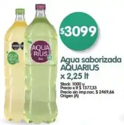 Supermercados Buenos Días Aqua rius agua saborizada oferta