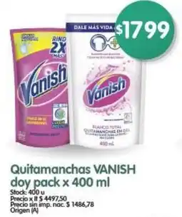 Supermercados Buenos Días Vanish quitamanchas doy pack oferta