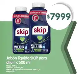Supermercados Buenos Días Skip jabón líquido para diluir oferta