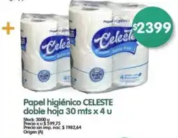 Supermercados Buenos Días Celeste papel higiénico doble hoja oferta