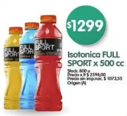Supermercados Buenos Días Full sport isotonica oferta