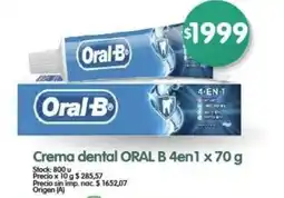 Supermercados Buenos Días Oral-B crema dental 4en1 oferta