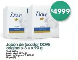Supermercados Buenos Días Dove jabón de tocador original oferta