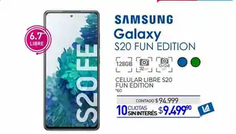 La Anonima Samsung Galaxy S20 Fun Edition oferta