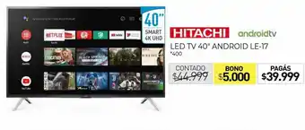 La Anonima Hitachi Androidtv Led Tv 40 oferta