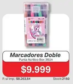 Ferniplast Marcadores doble punta acrilico box 36un oferta