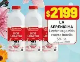 Almacor La serenísima - leche larga vida entera botella 3% 1 lt oferta