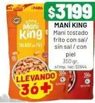 Almacor King - maní tostado frito con sal/sin sal/con piel oferta