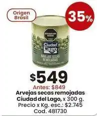 Coto Ciudad del lago - arvejas secas remojadas oferta