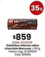 Coto Lia - galletitas macucas sabor chocolate oferta
