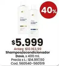 Coto Dove - shampoo/acondicionador oferta