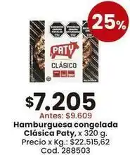 Coto Paty - hamburguesa congelada clásica oferta