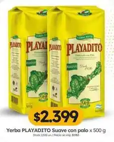 Cordiez Playadito - yerba playadito suave con palo oferta