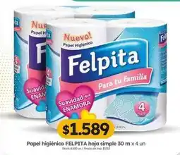 Cordiez Felpita - papel higiénico hoja simple oferta