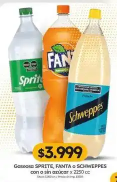 Cordiez Schweppes - gaseosa oferta