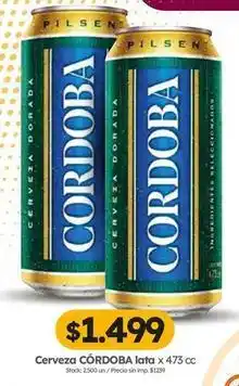 Cordiez Córdoba - cerveza lata oferta