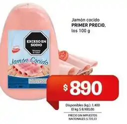 Cooperativa Obrera Primer - jamón cocido oferta