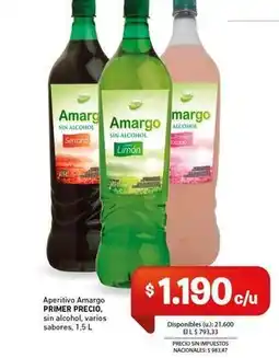 Cooperativa Obrera Amargo - aperitivo oferta