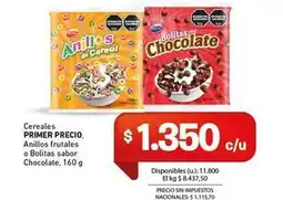 Cooperativa Obrera Primer - anillos frutales o bolitas sabor chocolate oferta