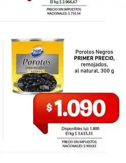 Cooperativa Obrera Primer precio - porotos negros oferta