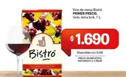 Cooperativa Obrera Primer - vino de mesa tinto, tetra brik oferta