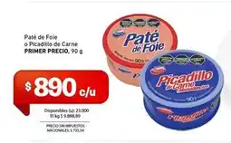 Cooperativa Obrera Primer - paté de foie o picadillo de carne oferta