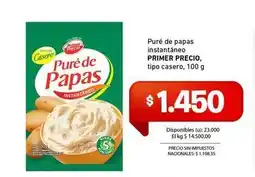Cooperativa Obrera Primer - puré de papas instantáneo oferta