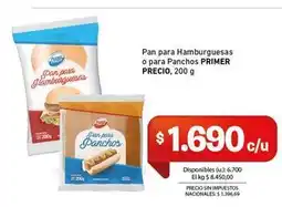 Cooperativa Obrera Primer - pan para hamburguesas o para panchos oferta