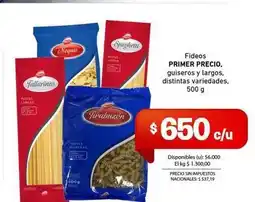 Cooperativa Obrera Primer precio - fideos oferta