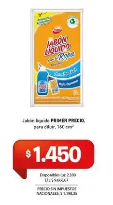 Cooperativa Obrera Primer precio - jabón líquido para la ropa oferta