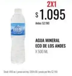 Supermercados Tadicor Eco de los andes - agua mineral oferta