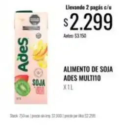 Supermercados Tadicor Ades - alimento de soja multi10 oferta