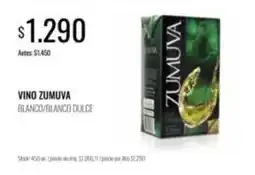Supermercados Tadicor Zumuva - vino zumuva blanco/blanco dulce oferta