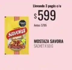 Supermercados Tadicor Savora - mostaza sachet oferta