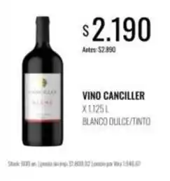 Supermercados Tadicor Canciller - vino canciller oferta