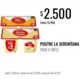 Supermercados Tadicor La serenísima - postre oferta