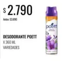 Supermercados Tadicor Poett - desodorante oferta