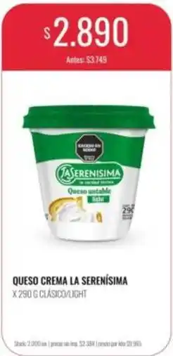 Supermercados Tadicor La serenísima - queso crema oferta