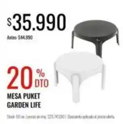 Supermercados Tadicor Garden life - mesa puket oferta