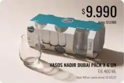 Supermercados Tadicor Nadir - vasos nadir dubai pack x 6 un oferta