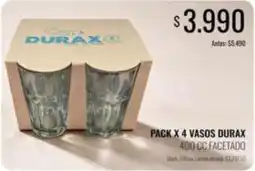 Supermercados Tadicor Durax - vasos durax 400 cc facetado oferta