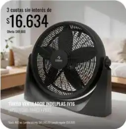 Supermercados Tadicor Turbo ventilador indelplas iv16 oferta