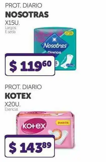 La Gallega Supermercados Prot. Diario Nosotras O Prot. Diario Kotex oferta