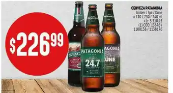 Makro Cerveza Patagonia Amber, Ipa O Kune oferta