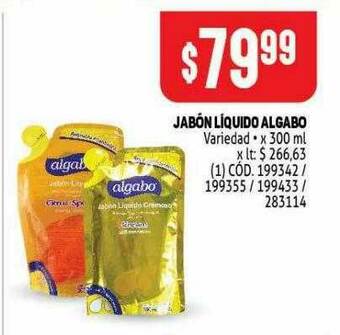 Makro Jabón Líquido Algabo oferta