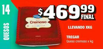 Maxi Ofertas Tregar Queso Cremoso X Kg oferta