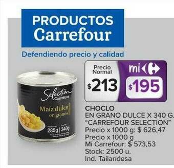 Carrefour Market Choclo En Grano Dulce oferta