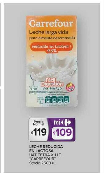 Carrefour Market Leche Reducida En Lactosa Uat Tetra oferta