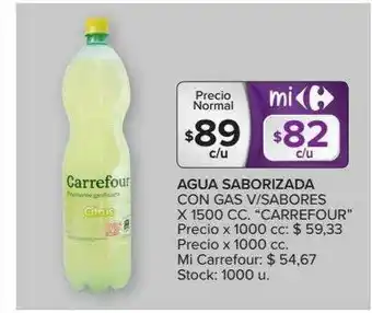 Carrefour Market Agua Saborizada Con Gas V-sagores oferta