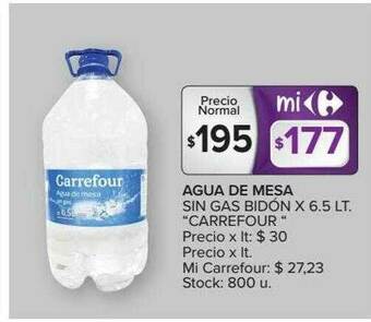 Carrefour Market Agua De Mesa Sin Gas Bidón oferta